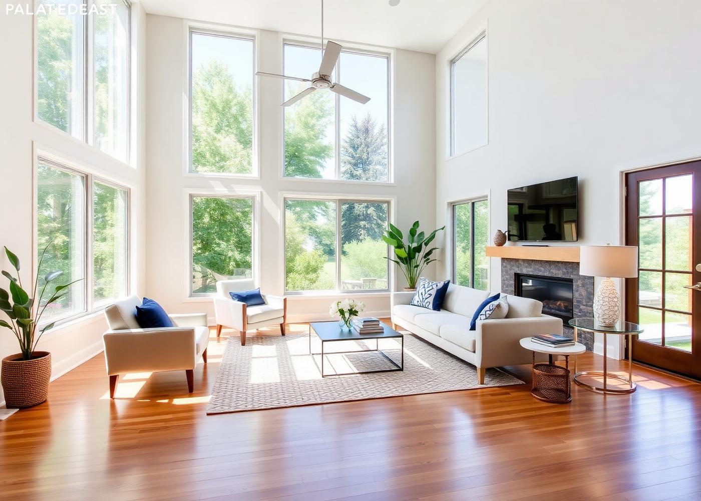 Bright living room interior